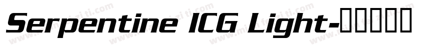Serpentine ICG Light字体转换